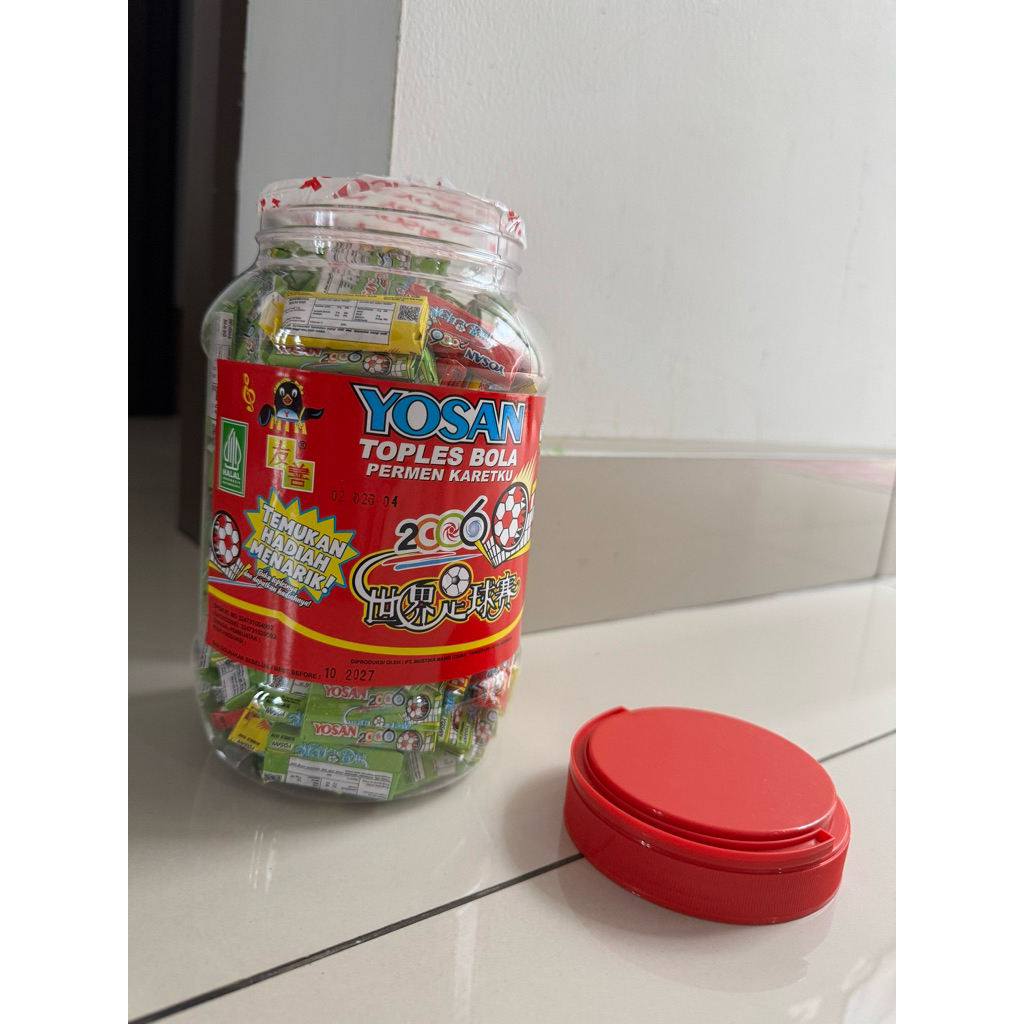 Permen Karet Toples Merk Yosan isi 200 pcs