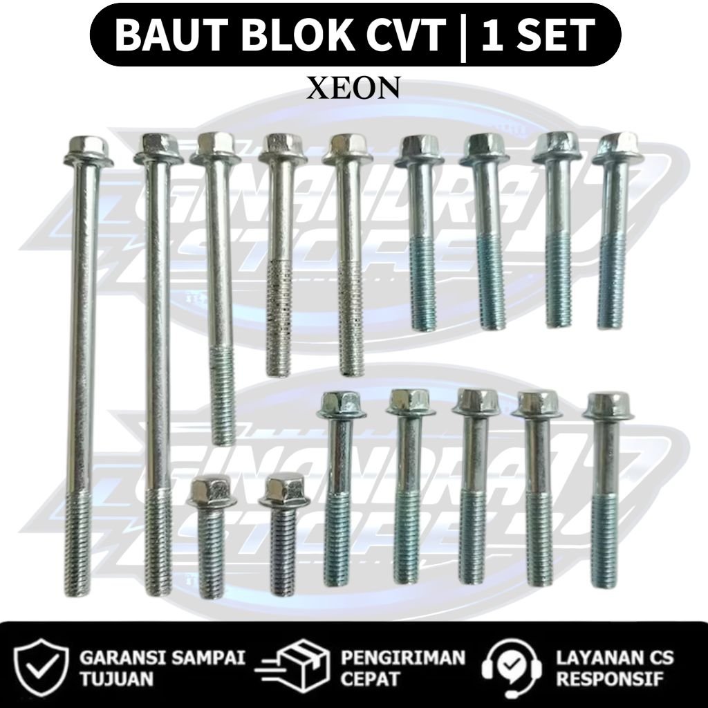 Baut Blok CVT 1 SET Yamaha Xeon RC / Baut Blok CVT 1SET Motor Xeon rc