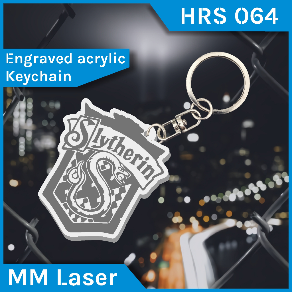 acrylic keychain slytherin | keychain slytherin acrylic | gantungan kunci akrilik slytherin | gantun