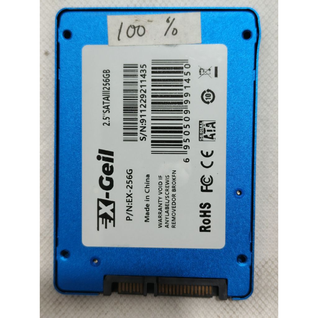 SSD X-GEIL 256GB alumunium, second sentinel 100%