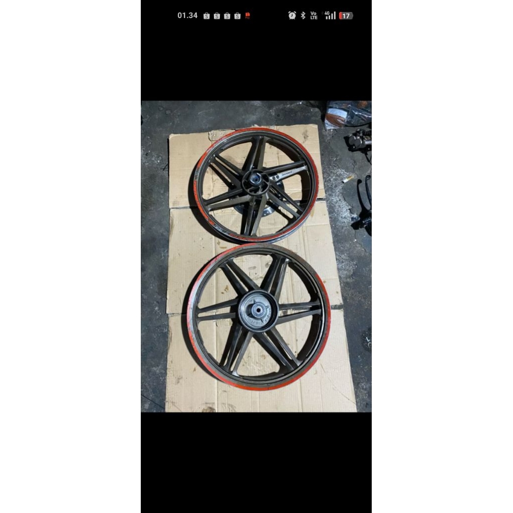 velg resing depan belakang Kawasaki ZX 130 original