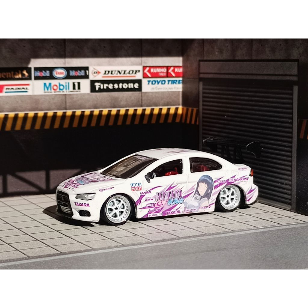 Hotwheels Custom Itasha 2008 Lancer Evolution Hinata