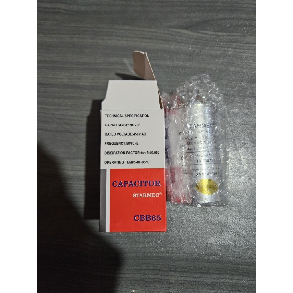 Kapasitor Capasitor AC 1/2 PK 20 + 2UF Mikro Merk Starmec / Semua Merk AC Panasonic Samsung LG