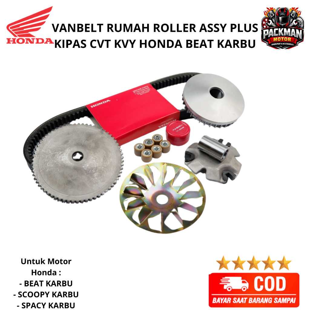 paket kirian beat karbu - paket cvt beat carbu  - Penbel Beat Karbu KVY ori Packman motor