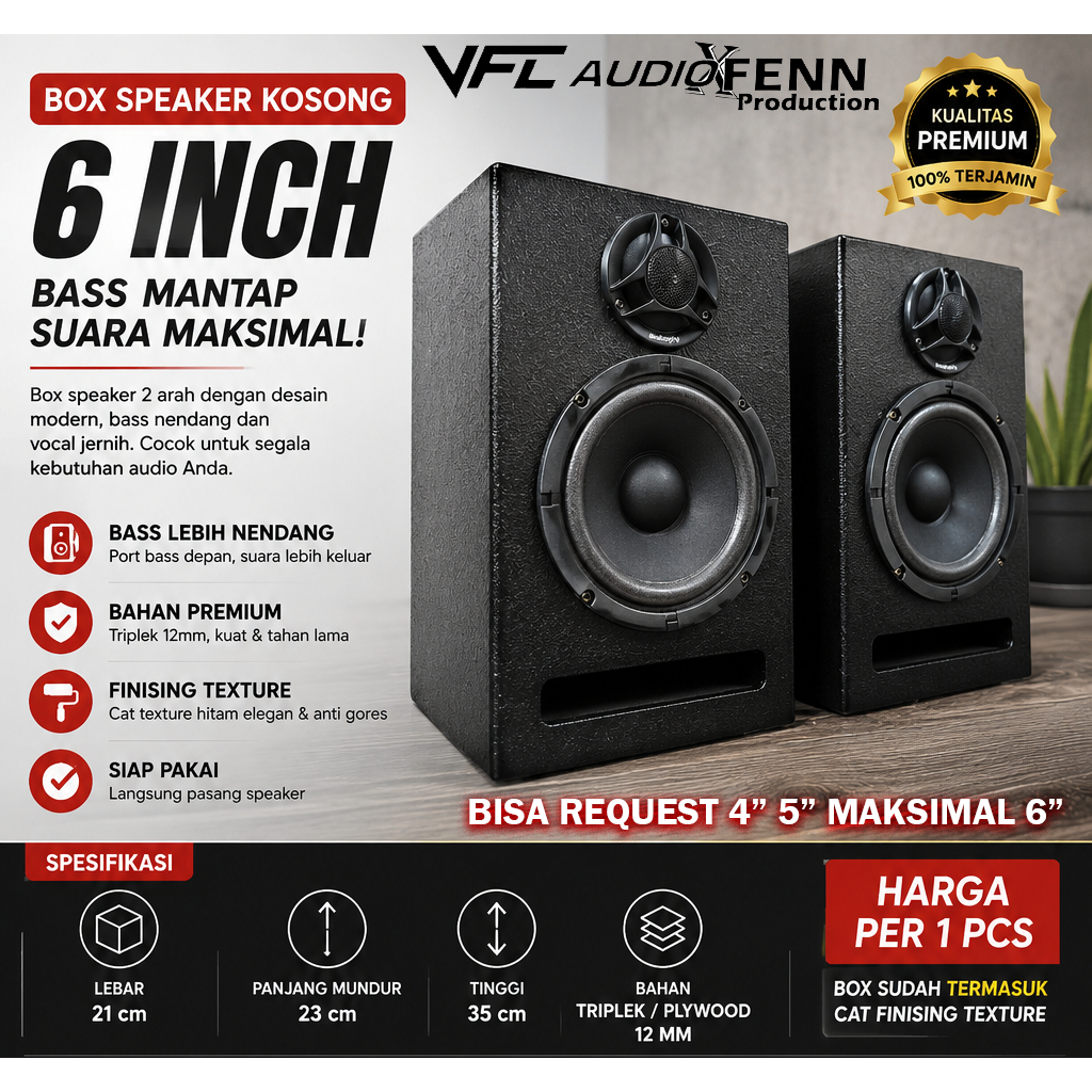 BOX Speaker kosong 6 inch