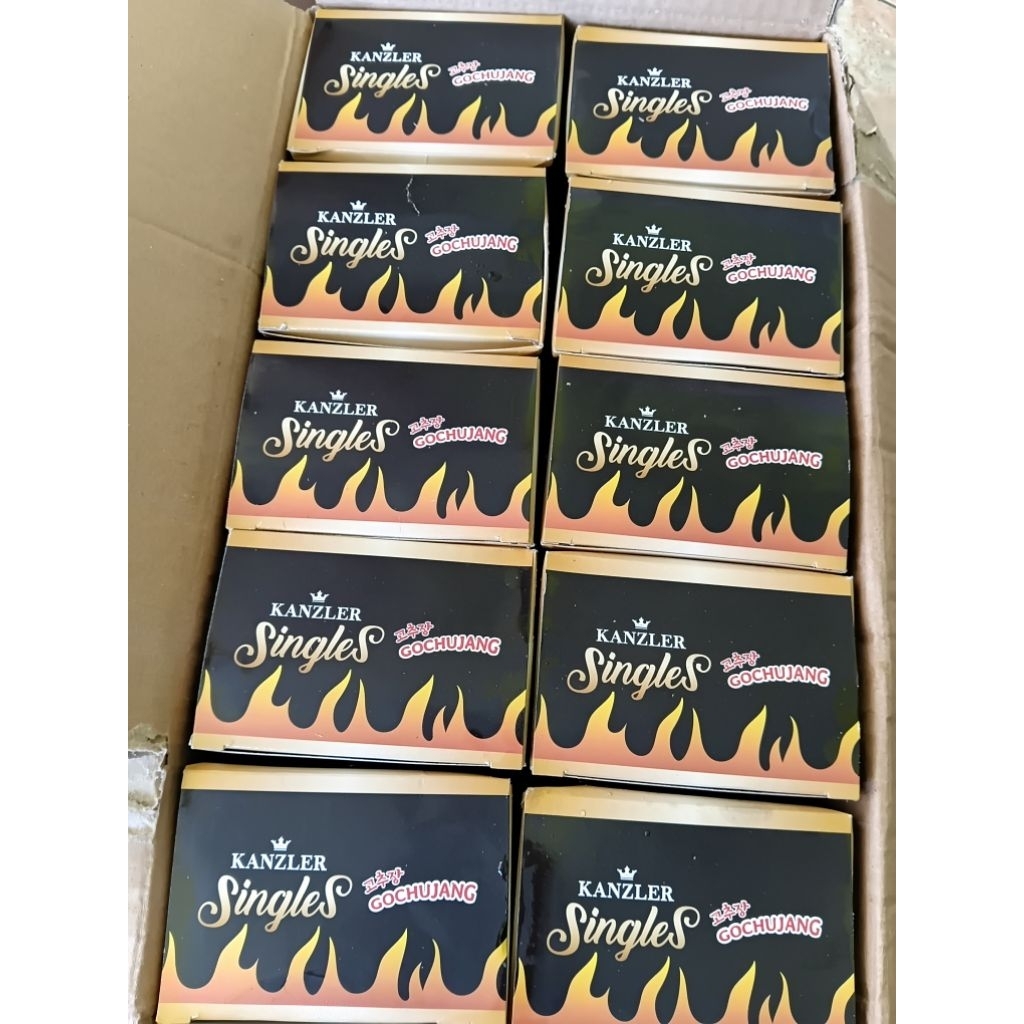 ( 1 BOX ) 12 Pcs Sosis  Kanzler Singles rasa Gochujang / Expired Date Aman