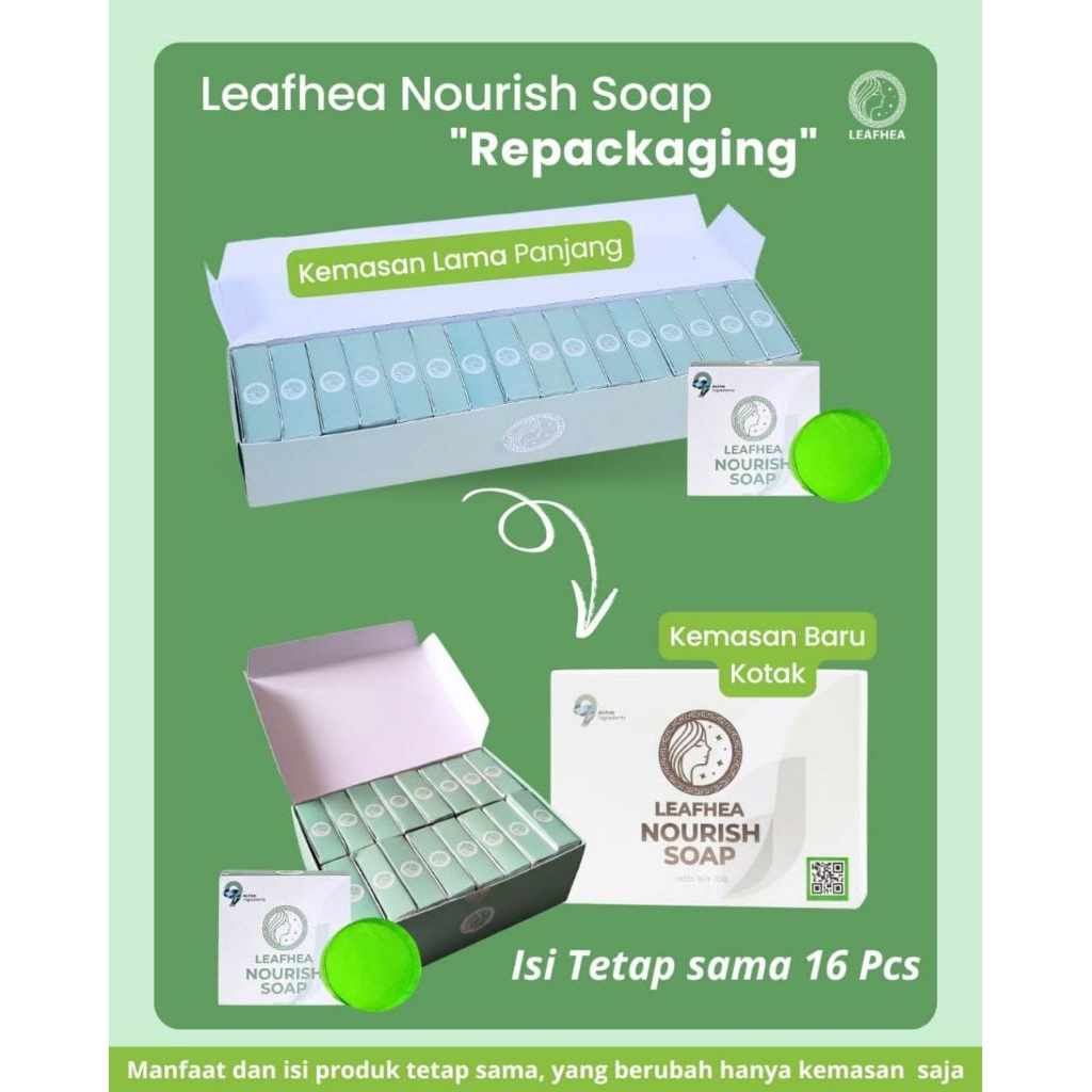 [1BOX@16) Sabun Wajah Soap Leafhea Nourish Original 100%