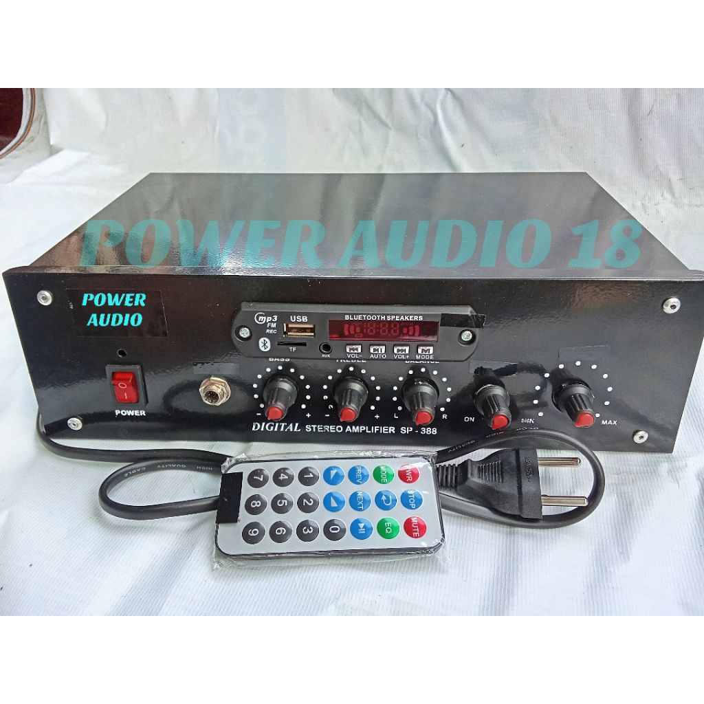 Power Ampli Rakitan 2 Chanel (STEREO) Trafo 10Amper CT.45 (Tembaga BESAR),  SUBWOOFER Pisah Bluetoot