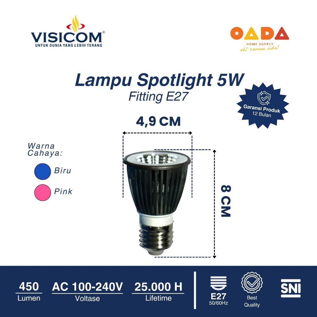 VISICOM Lampu LED MR16 5W Fitting Ulir E27 Halogen Spot Light