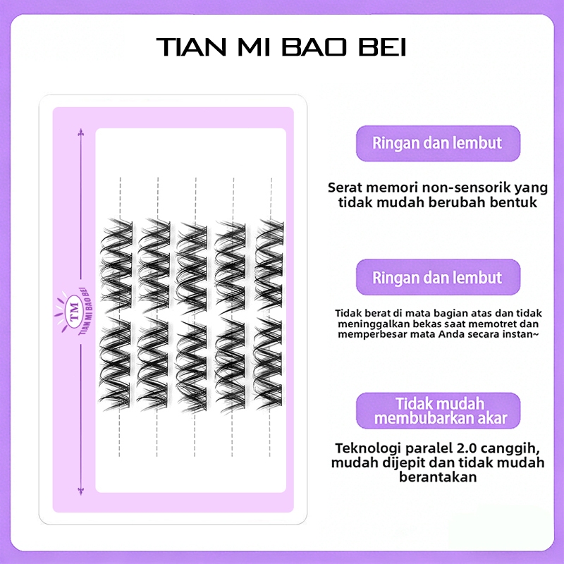 BULU MATA PALSU KOREAN STYLE 3D Volume Natural Helai Halus Lembut Riasan Harian Pesta Wisuda Eyelash