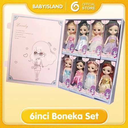 6inci Boneka Set Mainan Boneka Anak Perempuan Putri Koleksi Mainan Anak Perempuan Ulang Tahun Hadiah