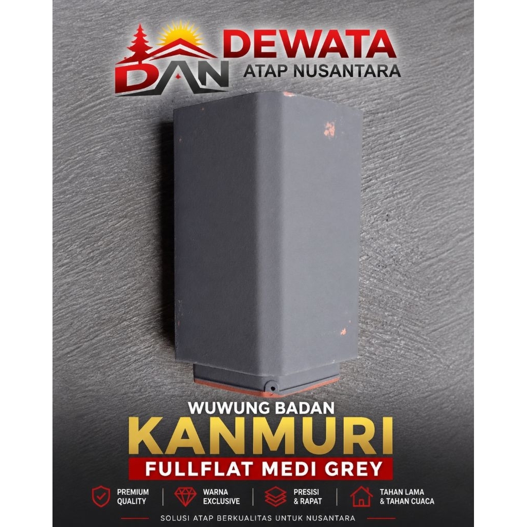 genteng wuwung nok utama kanmuri fullflat medi grey