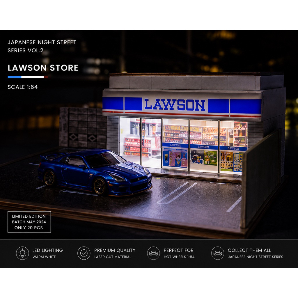 Diorama diecast hotwheels and miniscale 1:64 scale Lawson theme
