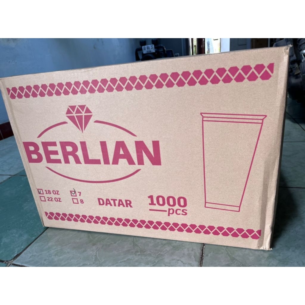 Berlian 18oz Tempat Minuman Cup Es Teh Jumbo Berlian 18oz 7gram