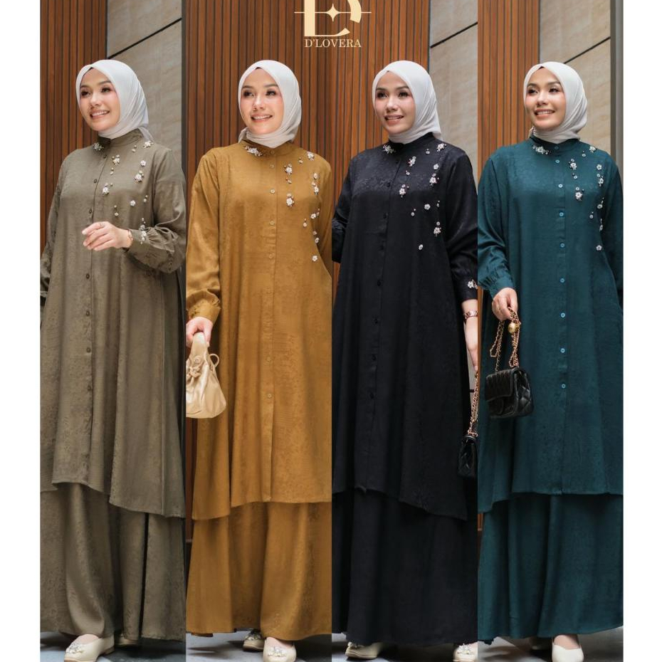 ORIGINAL Stelan Rok TUNIK VALINA AYYA - ANDARA by DLOVERA - Setrok Casual realpic ORI 100% terbaru p