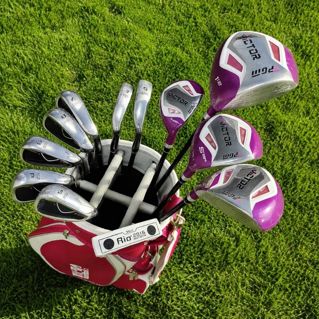 PGM Victor Ladies Fullset Driver, Wood, Hybrid, Iron Set, Putter Golf Stick dan Golf Bag Full Set