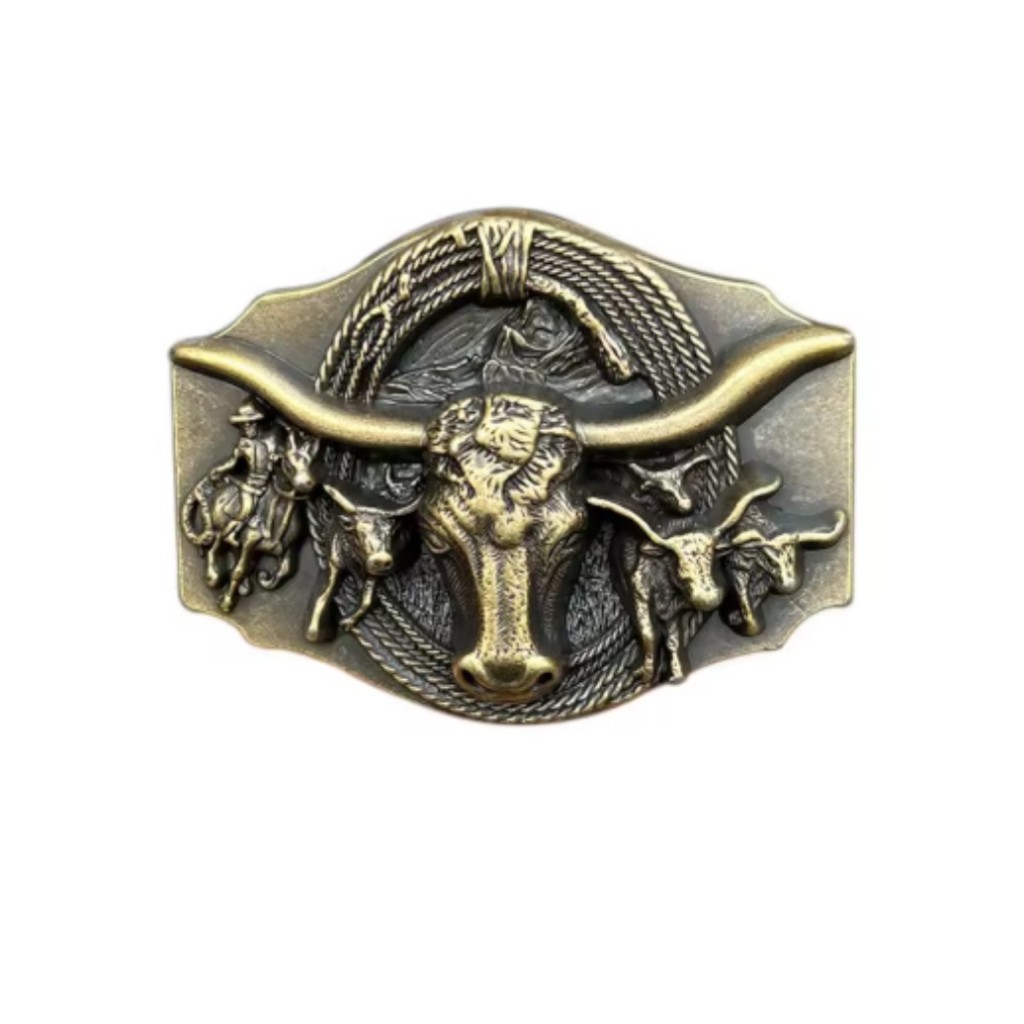 IKAT PINGGANG KEPALA GESPER BUCKLE SABUK MODEL MOTIF COWBOY