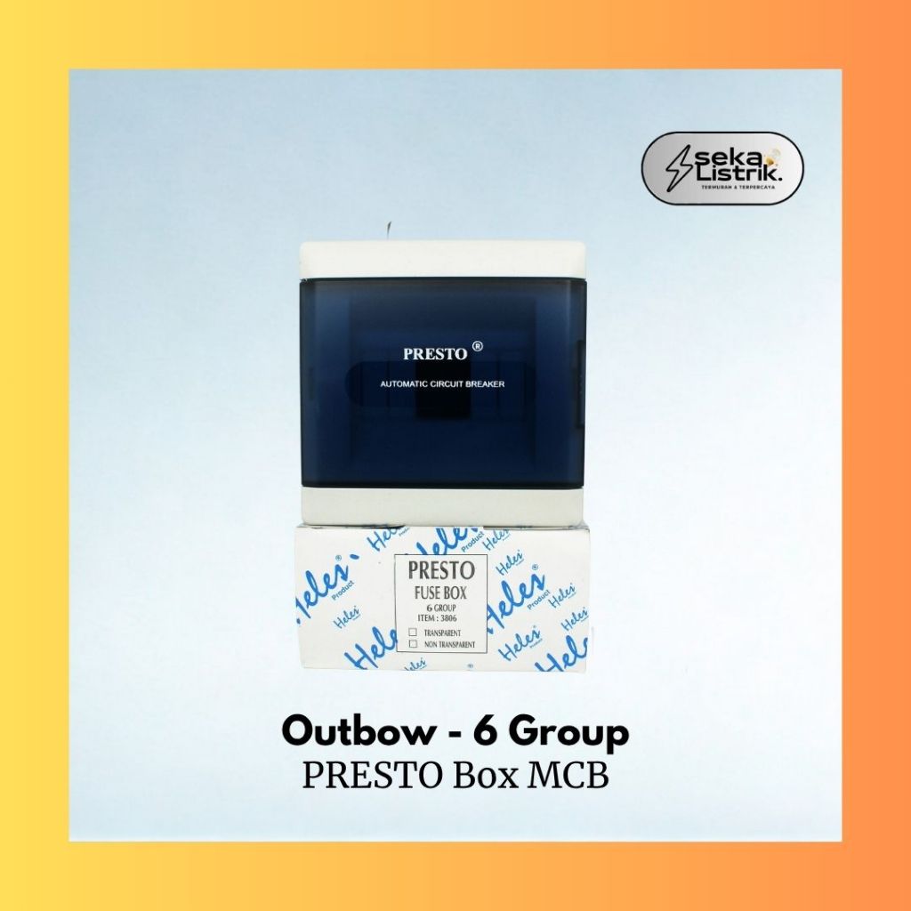Presto Box MCB 6 Group Presto Fuse Box 6 Grup Outbow