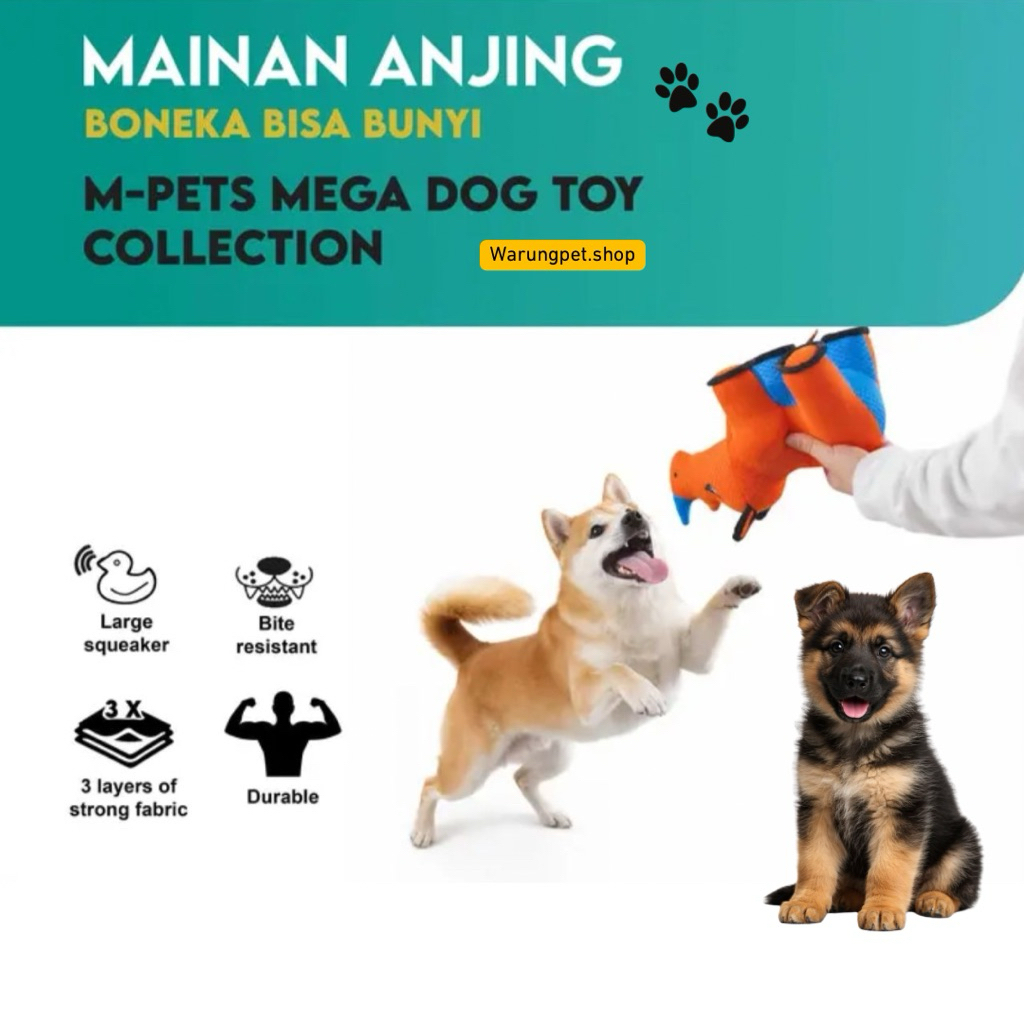 Mainan Anjing Bunyi Mpets Mega Dog Toy - Mainan Gigit Gigitan Anjing - Dog Toy Squeaky