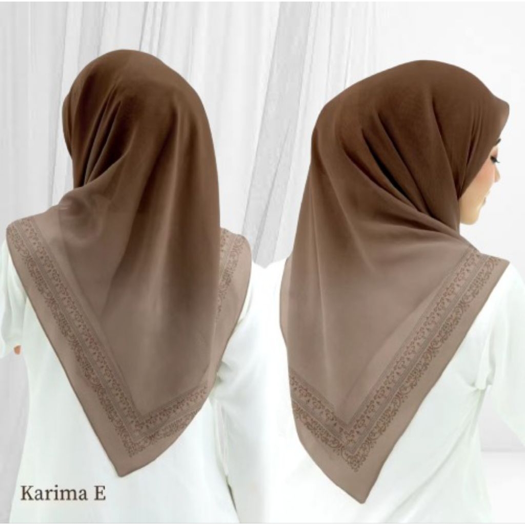 Kerudung Hijab Segiempat Ukuran Standar Series Karima/Hijab Segiempat Motif Premium Voal Laser Cut S