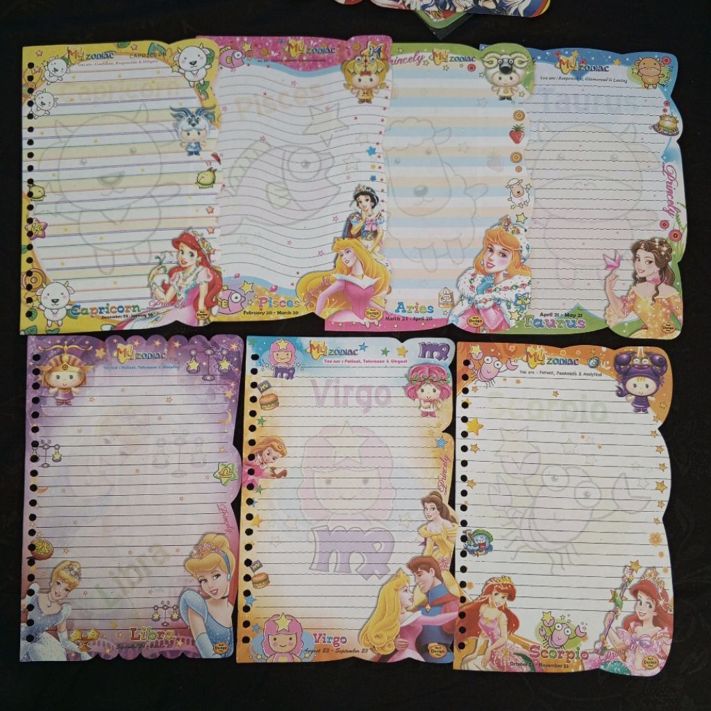 [ HARGA PERLEMBAR - MINIMAL ORDER 5 LEMBAR] SERI ZODIAC ISI BINDER LOOSE LEAF A5 20 RING KOLEKSI JAD