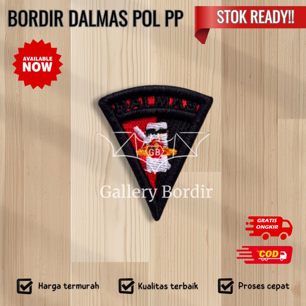 BORDIR LOGO DALMAS POL PP KECIL TIMBUL 3D
