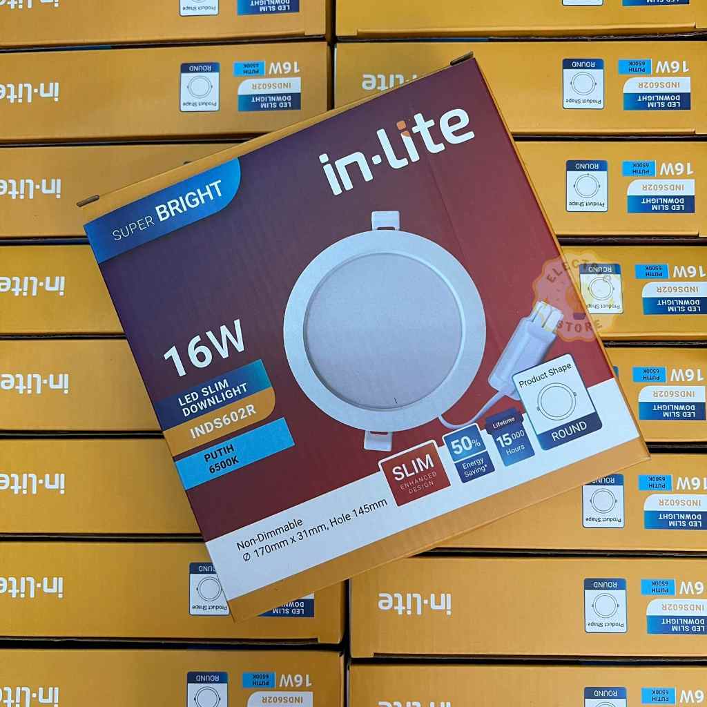 Downlight LED inlite INDS602R Slim Downlight 12w,16w,18w,21w // inlite Downlight INDS602R