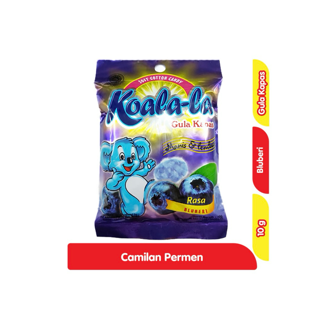 KOALA-LA Permen Gula Kapas Blueberi 10 g