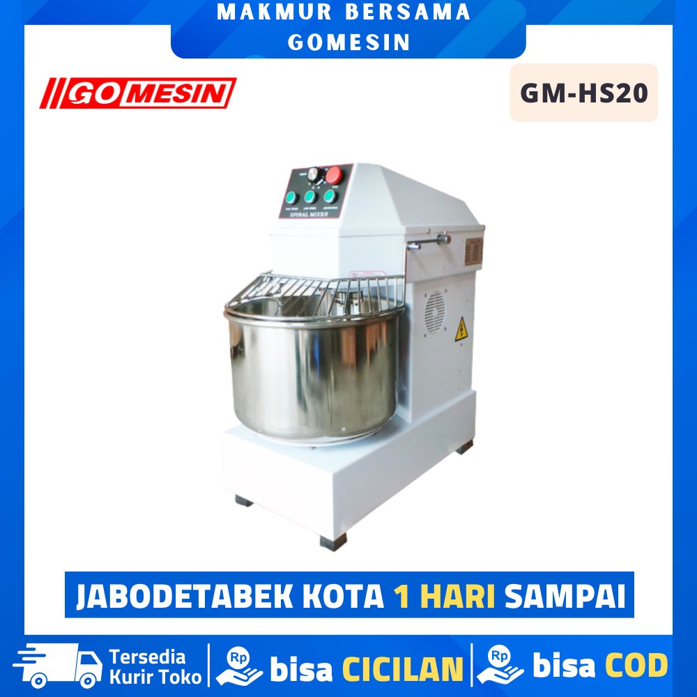 Spiral Mixer 20 Liter Getra DH 20a DH 20 a Mixer Spiral 20 Liter 12 Kg Adonan