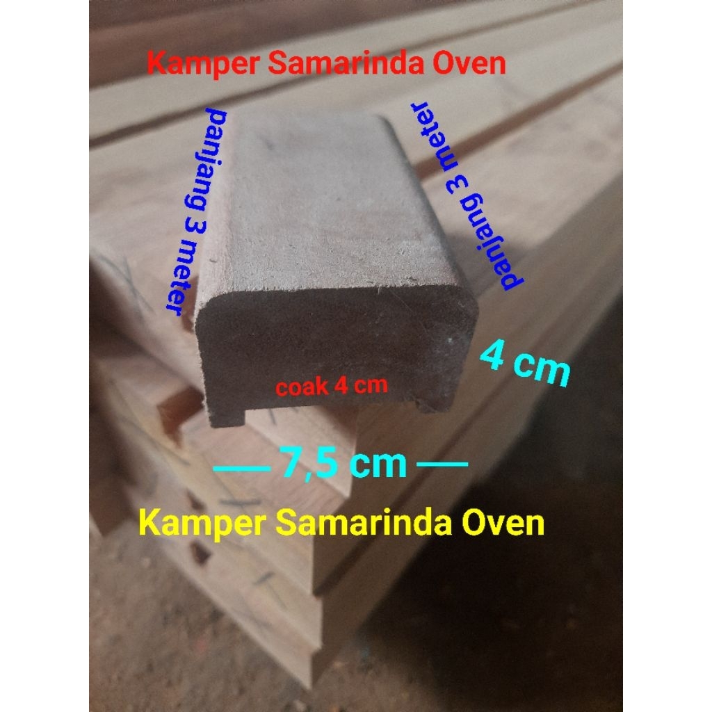 Handrailing Railing Reling Pegangan Tangga Kamper Samarinda Oven 4 cm x 7,5 cm x panjang 3 meter