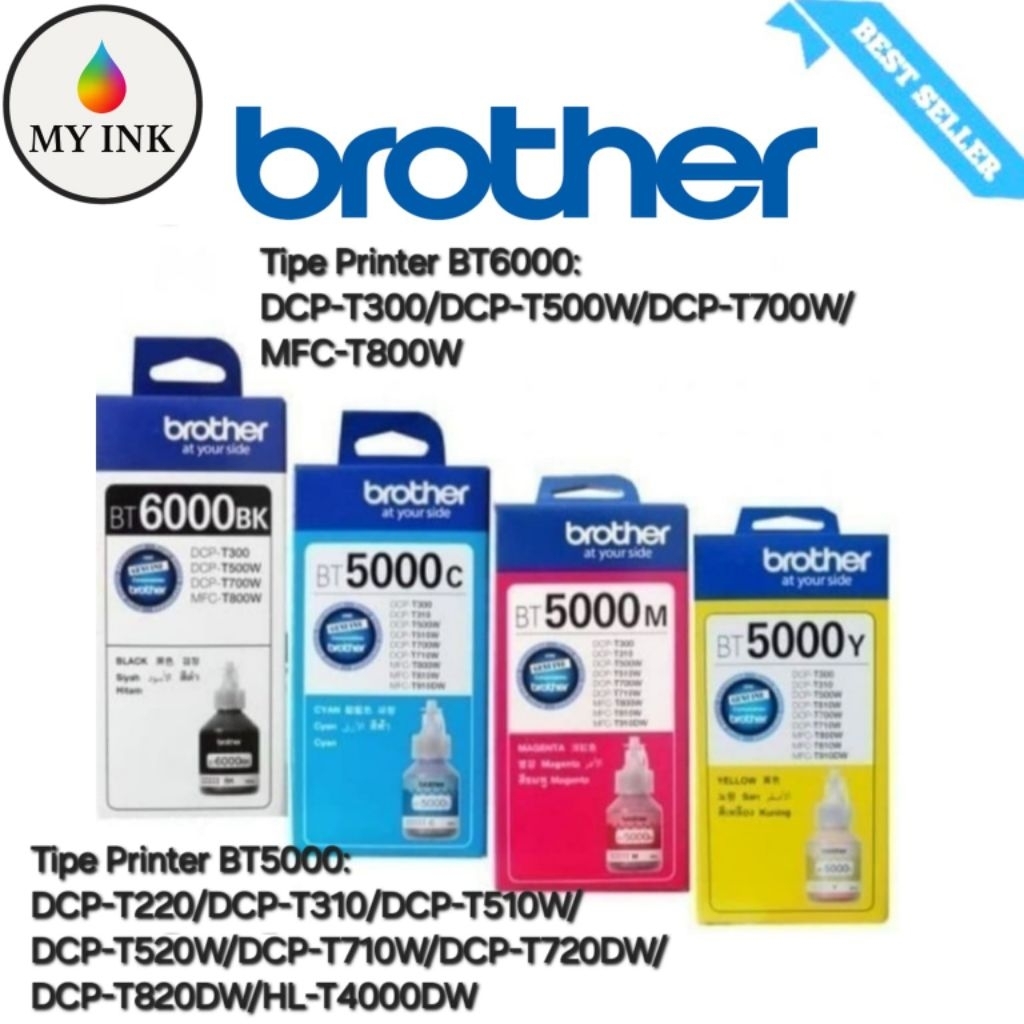TB6000BK(Black/Hitam)​BT5000C (Cyan/Biru)​BT5000Y (Yellow/Kuning)​BT5000M (Magenta/Merah Muda)​Kompa