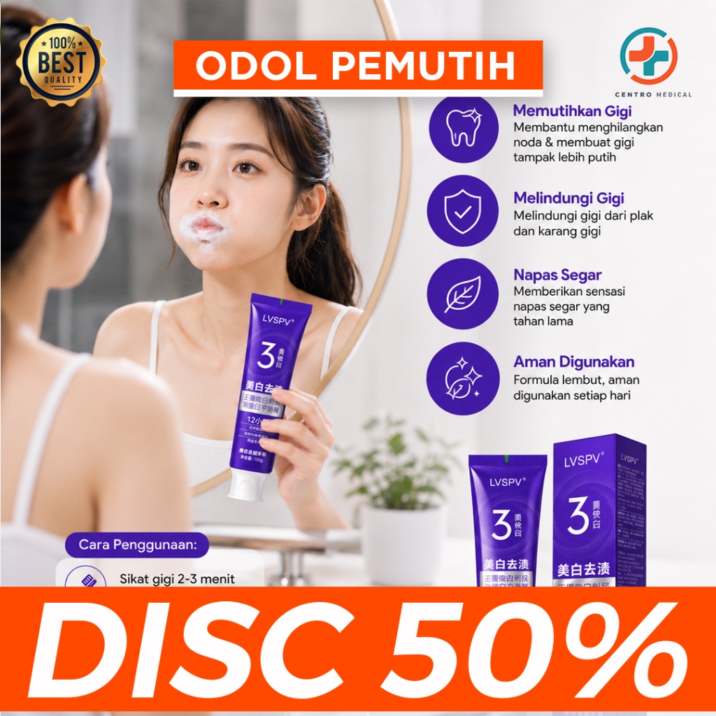 [PROMO] Purple Toothpaste Pemutih Gigi Viral Shopee TikTok Odol Ungu Penghilang Noda