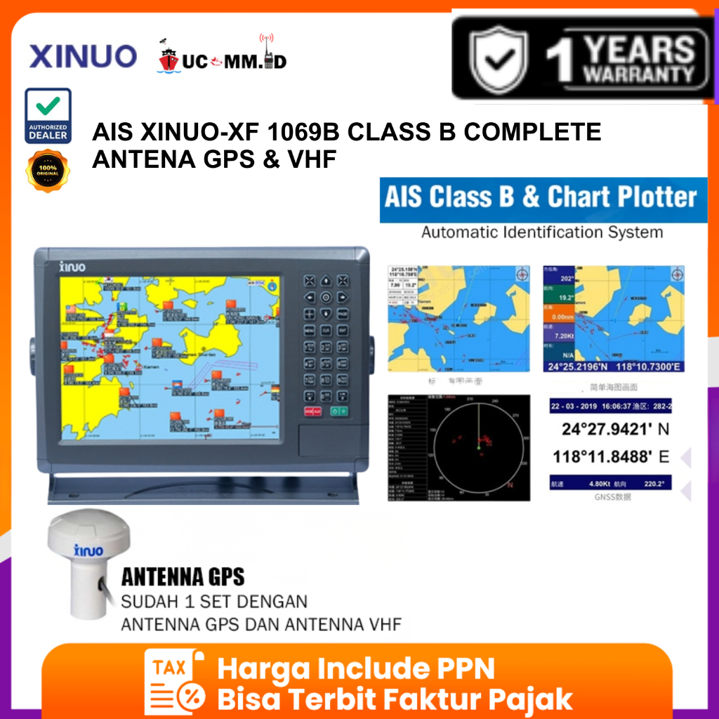 XINUO AIS XF 1069B Class B With Antena GPS And Antena VHF Complete AIS Xinuo Class B XF-1069B Origin