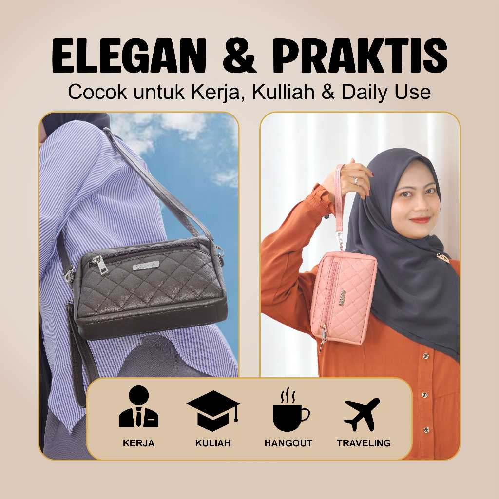 QUINTA Talitha Tas Mini Selempang Dompet Multifungsi