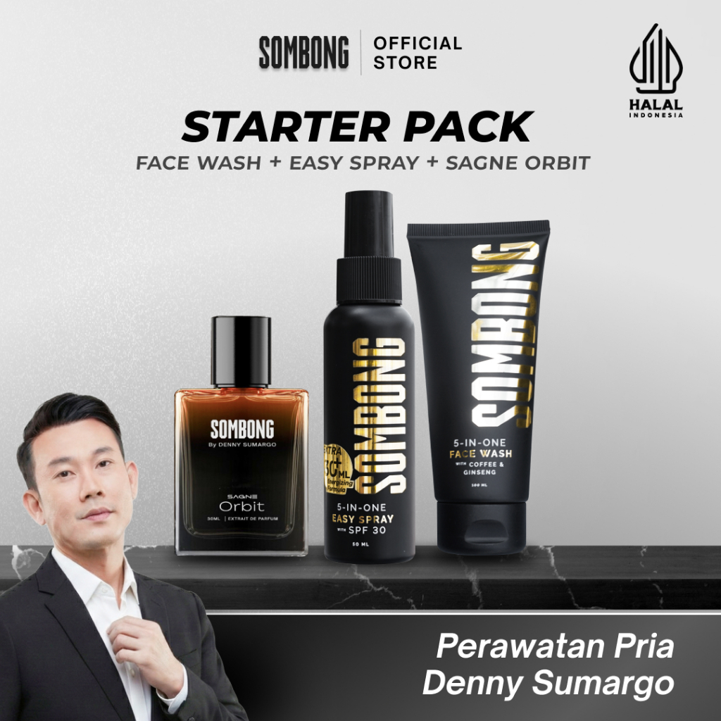 GGR Starter Pack - Face Wash + Easy Spray + Orbit Sagne- - Sabun Cuci Muka Pria Membantu Mengontrol 