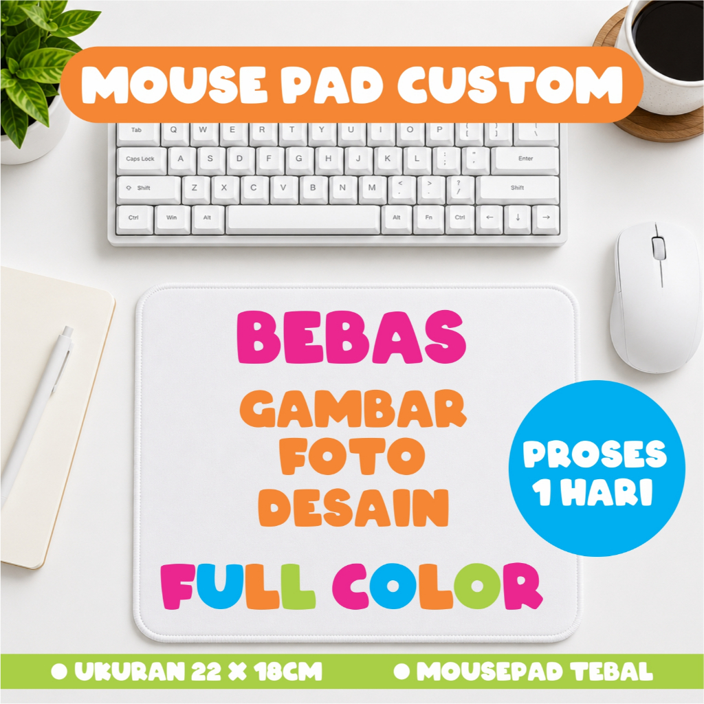 MOUSEPAD CUSTOM GAMBAR FOTO ALAS MOUSE FULL WARNA
