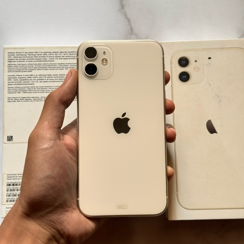 iPhone 11 128GB iBox Second Putih Fullset Original