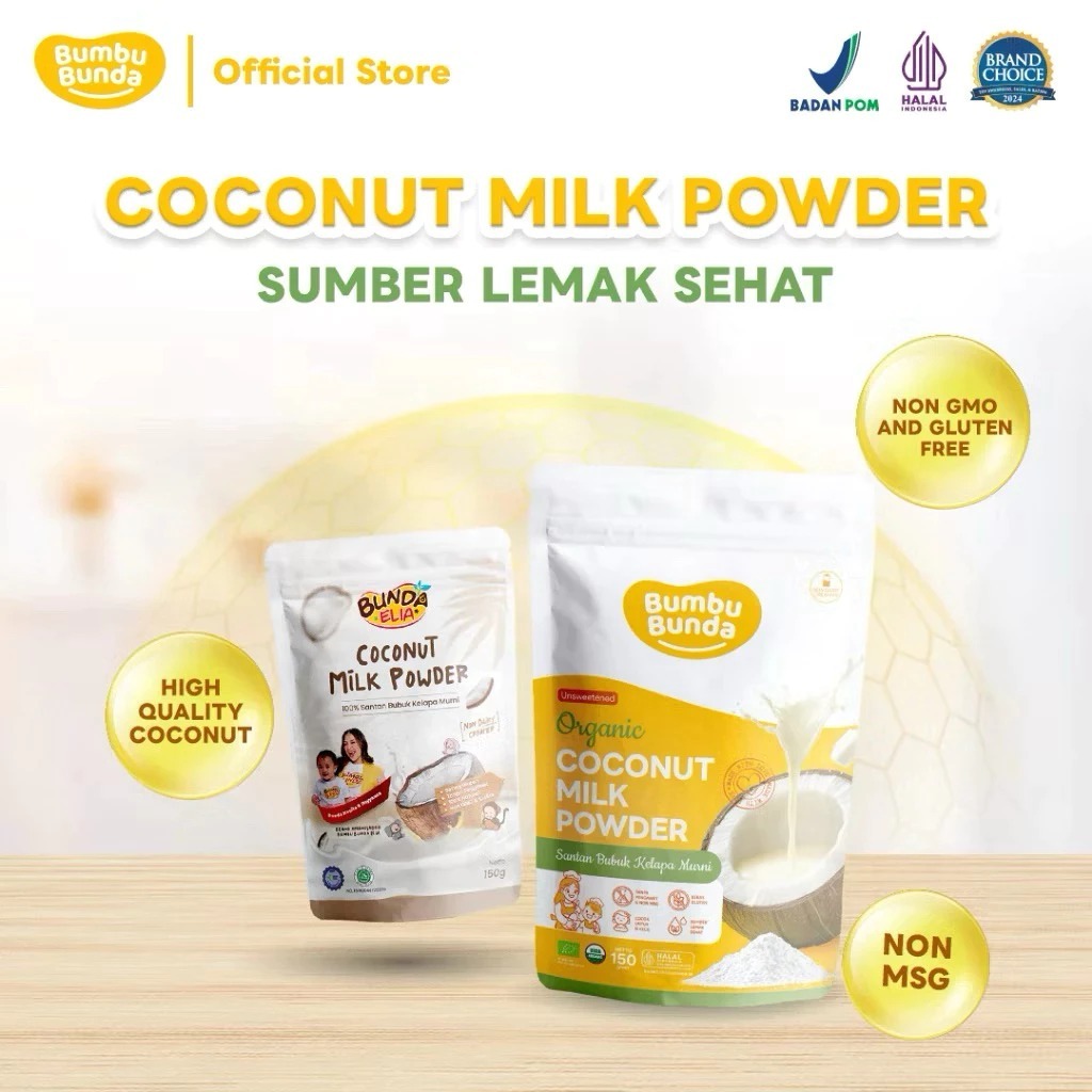 COCONUT MILK POWDER BUNDA ELIA | COCONUT POWDER MPASI | SANTAN BUBUK MPASI