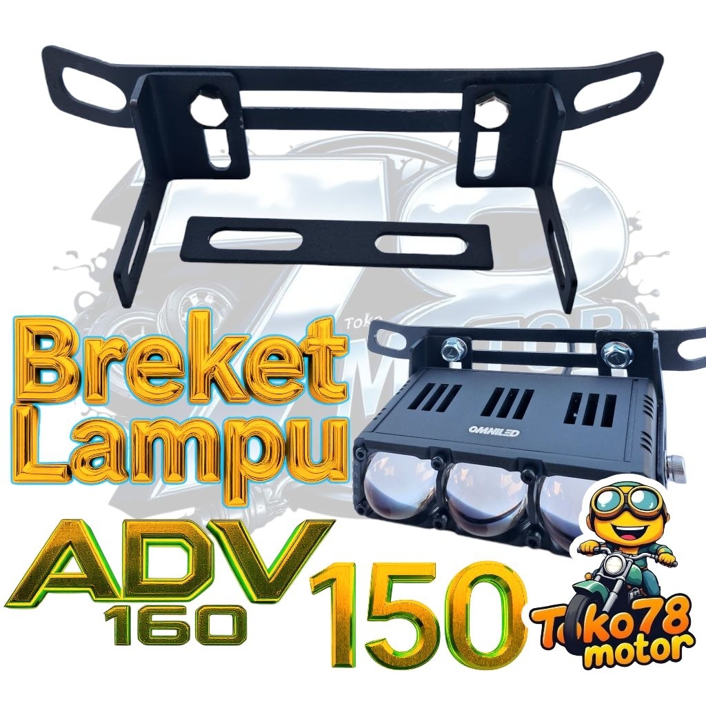 BREKET LAMPU TEMBAK HONDA ADV 160 ADV 150 2 3 MATA MODEL ADJUSTABLE
