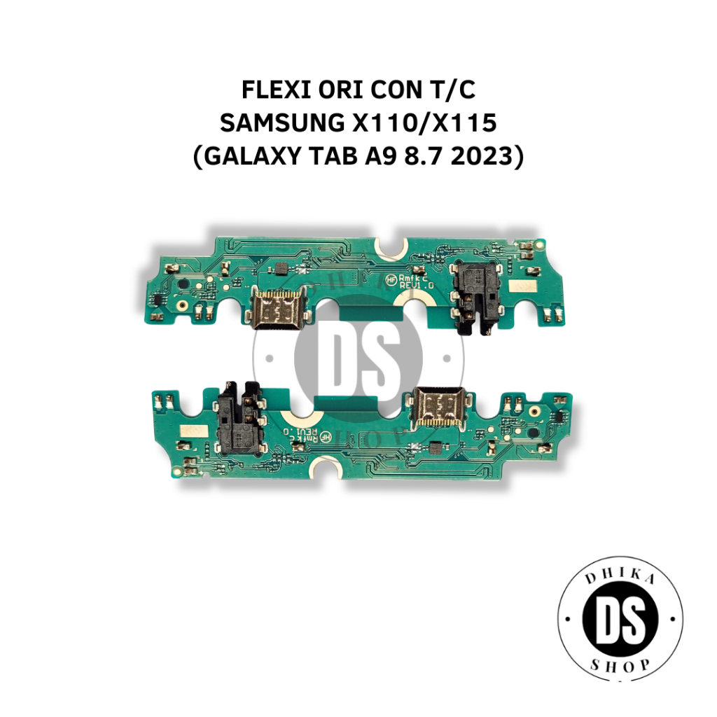 Konektor Papan Charger Samsung Tab A9 8.7 2023 X110 X115 Papan cas +Mic full ic ori