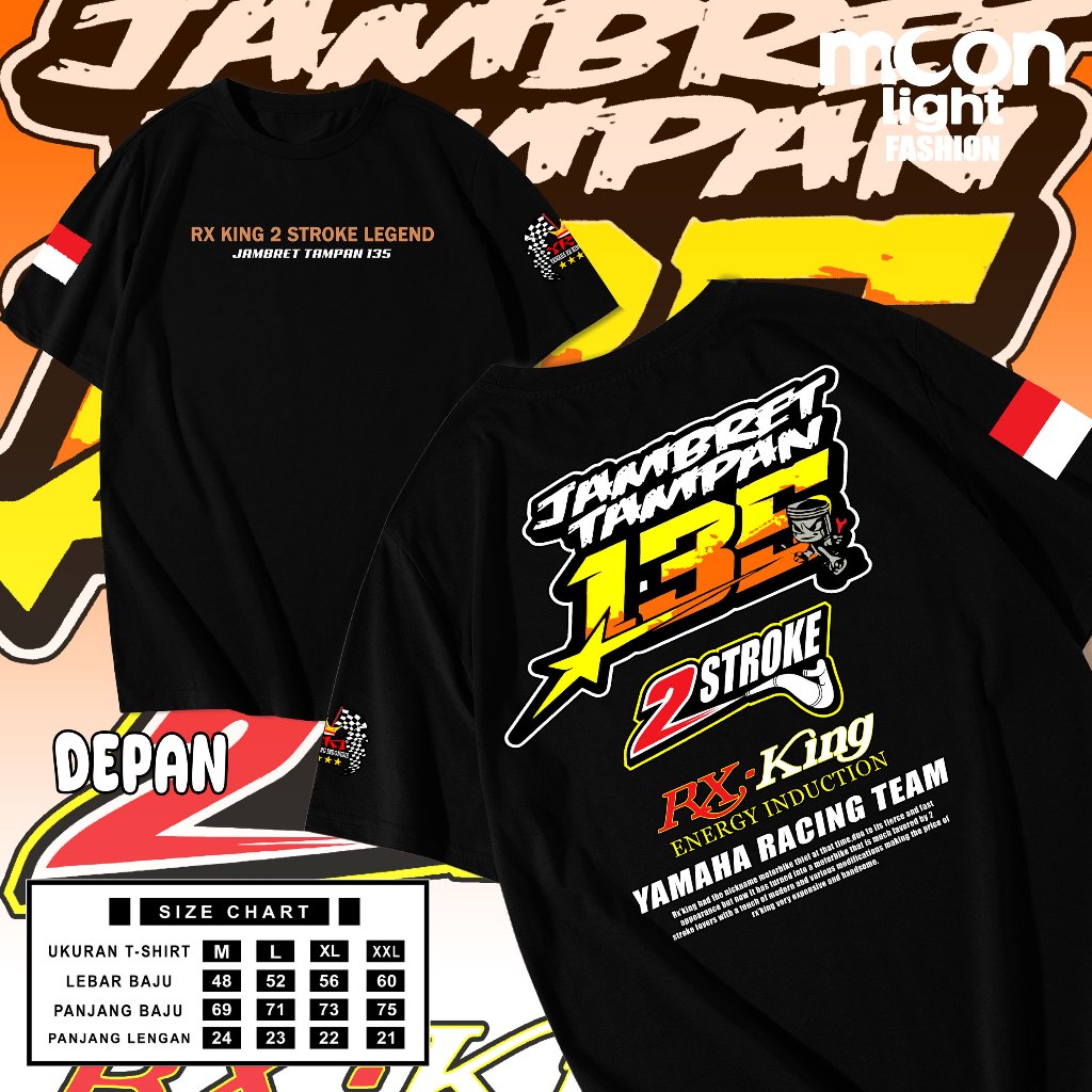 KAOS RX KING TERLARIS JAMBRET TAMPAN | T-SHIRT RXKING 2 STROKE LEGEND JT | Kaos Two Stroke 135cc - K