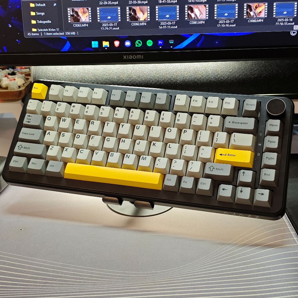 Ajazz AK820 MAX Starry Night 75% Three-mode Mechanical Keyboard - Ajazz Gift Switch - BEKAS - Modded