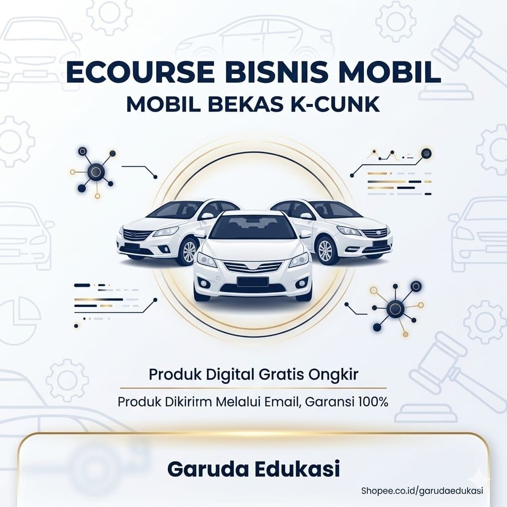 Ecourse Bisnis Mobil Bekas K-Cunk Motor : Panduan Lengkap Usaha Dapat Unit Murah & Untung Besar