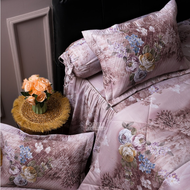 Soraya Bedsheet Set Bedcover Rimple Katun Jepang Uk. 180x200x30cm