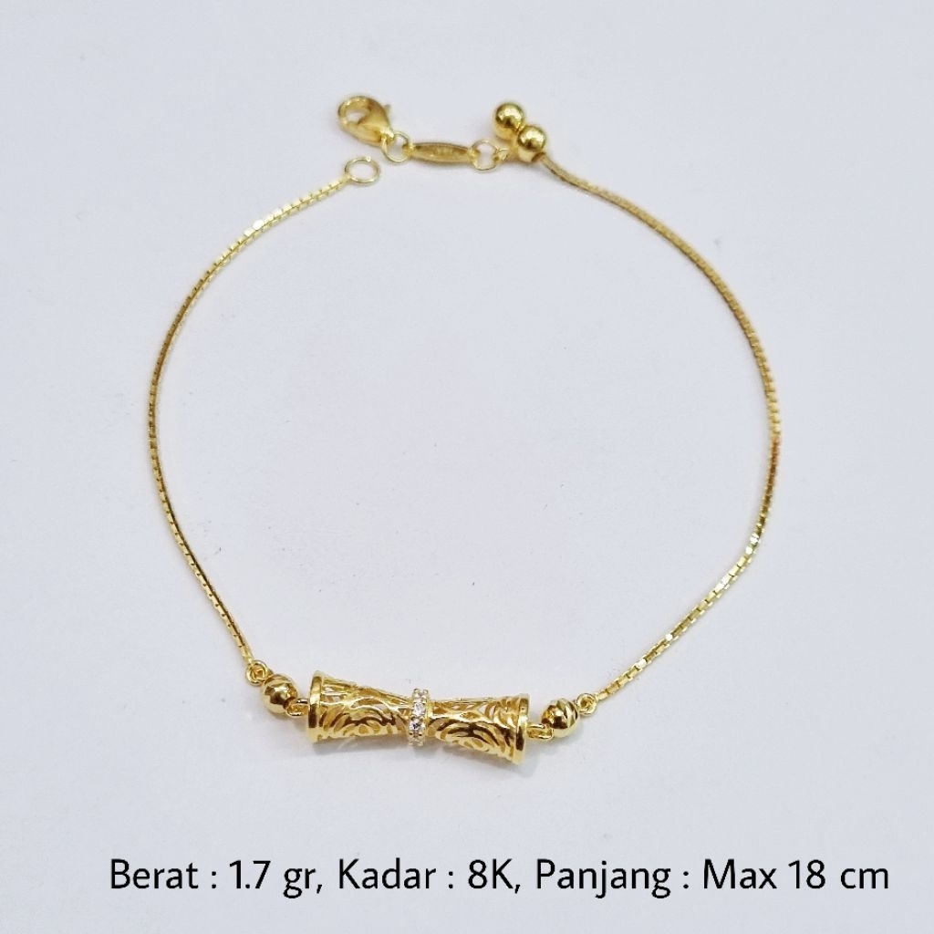 Gelang Serut Emas UBS 8K Panjang Maksimal 18 cm - MA1 / 1.7 gr