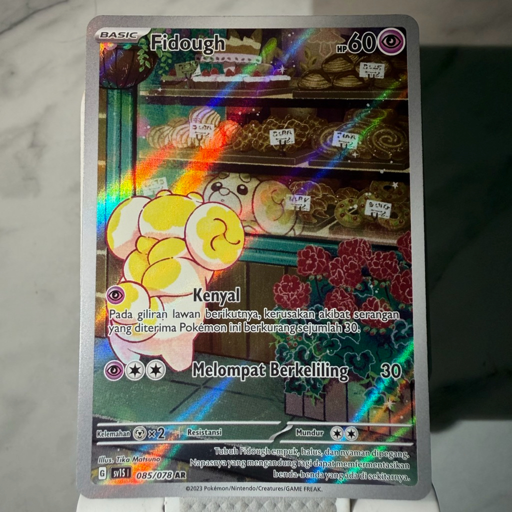 Fidough AR 085/078 Scarlet ex / violet ex Kartu Pokemon Indonesia TCG