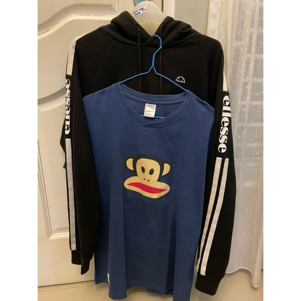 Bundling Hoodie Ellesse Spellout sz L + Kaos Paul Frank sz L