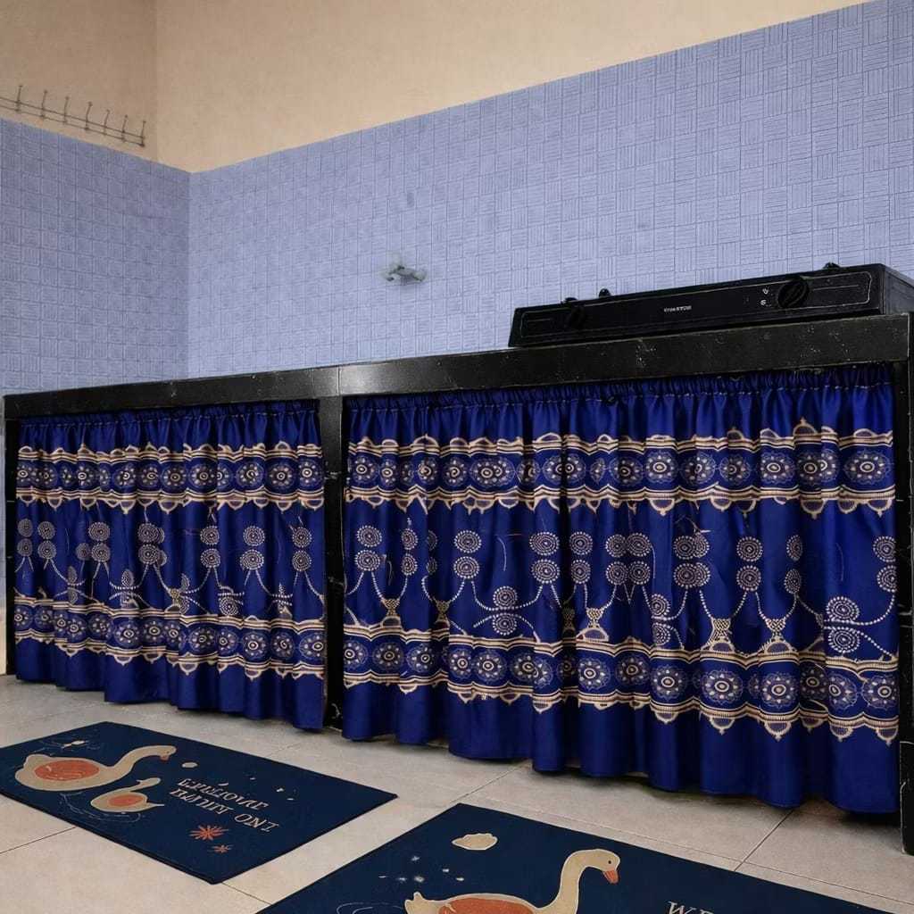 Paket 6Pcs Gorden Kolong Dapur Ukuran 100×70cm Bonus Tali Murah