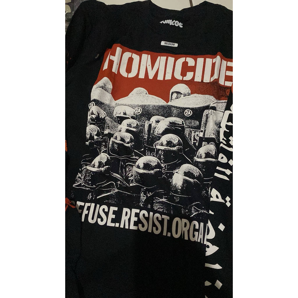Longsleeve Homicide - Refuse Resist Organize size M New (Baru)