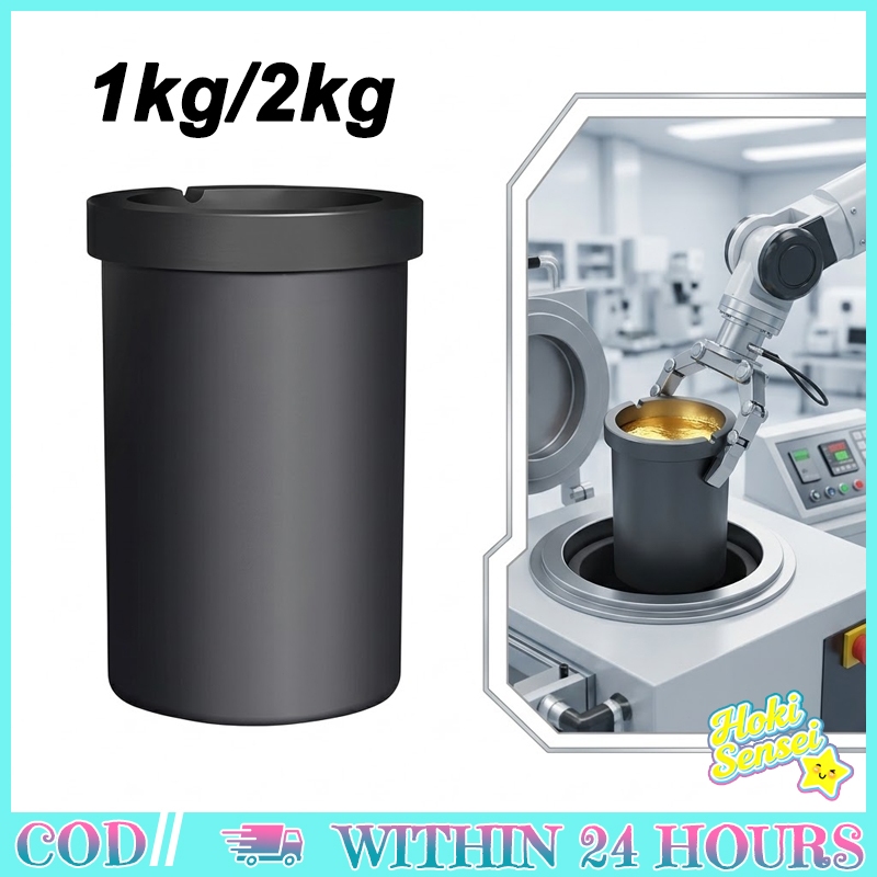 Graphite Crucible 1kg 2kg Cawan Lebur Grafit Kowi Melting Pot Tahan Panas Untuk Emas Perak